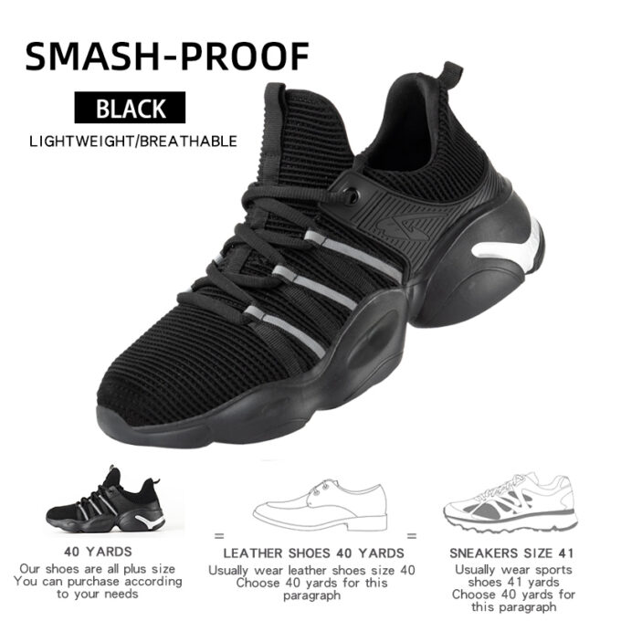 Flying 810 Black Safety Trainers Shoes